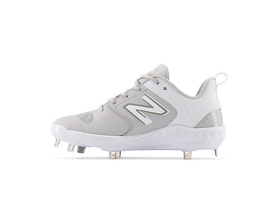 New Balance Women's VELO v3 Metal Fastpitch Softball Cleats - Grey with White - SMVELOG3 - Smash It Sports