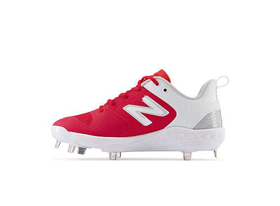 New Balance Women's VELO v3 Metal Fastpitch Softball Cleats - Red with White - SMVELOR3 - Smash It Sports