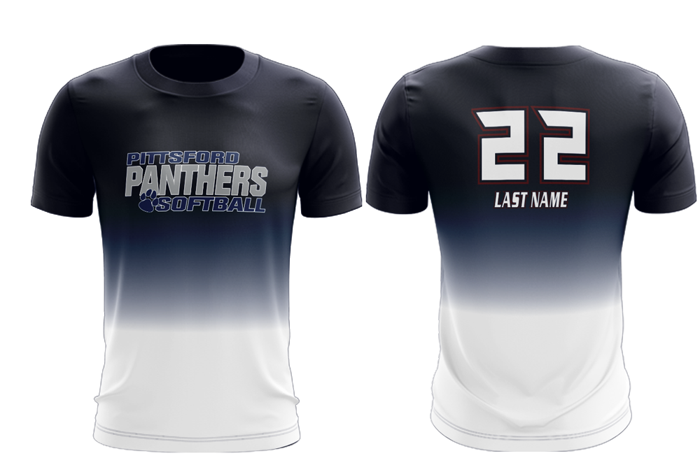 Pittsford Panthers Softball Poly Blend T-Shirt - Navy