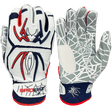 Spiderz HYBRID Batting Gloves - White/Red/Navy - Smash It Sports