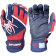 Spiderz Pro Premier Batting Gloves - Navy Blue/Red/White - Smash It Sports