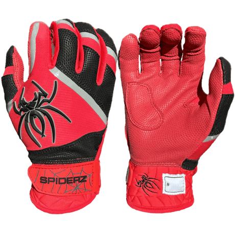 Spiderz Pro Premier Batting Gloves - Red/Black/Graphite - Smash It Sports