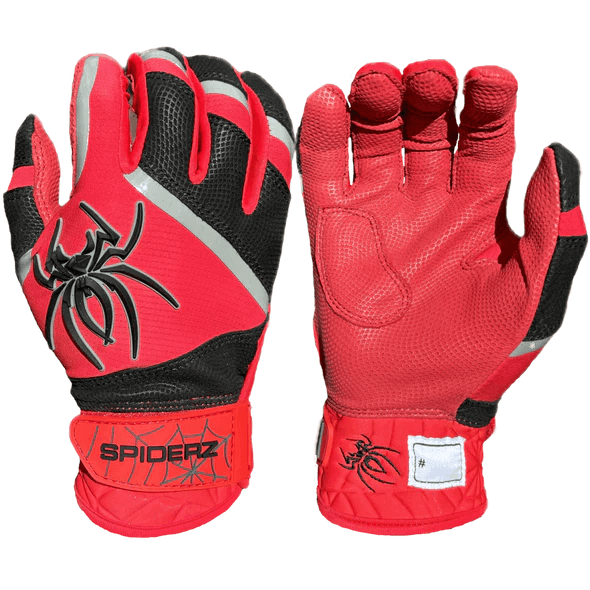 Spiderz Pro Premier Batting Gloves - Red/Black/Graphite - Smash It Sports