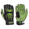 Spiderz HYBRID Batting Gloves - Black/Neon Green