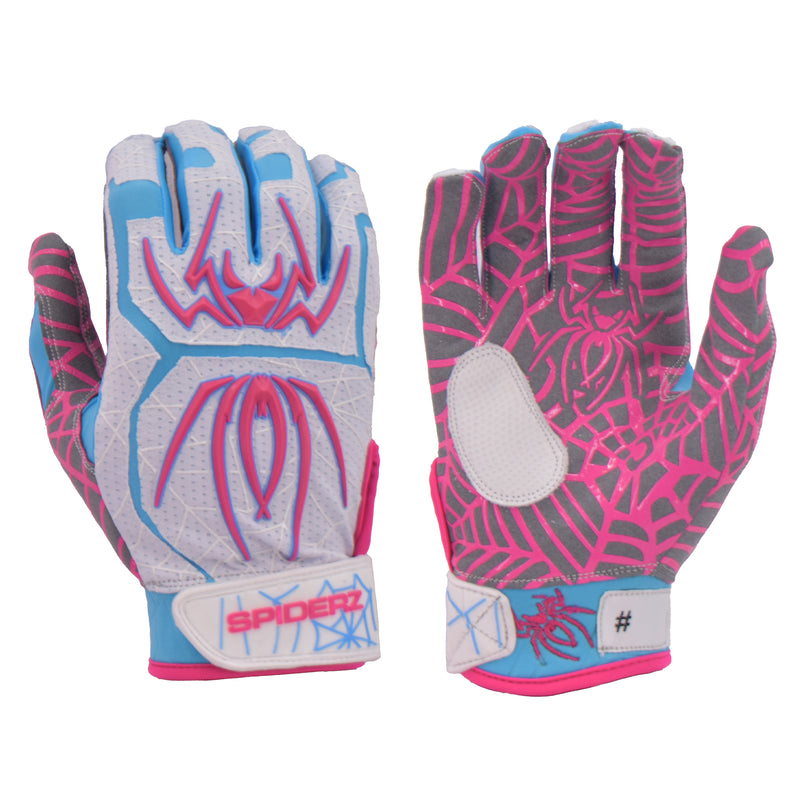 Spiderz HYBRID Limited Edition Batting Gloves - Miami Vice (White)