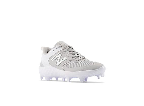 New Balance Women's Fresh Foam Velo V3 Molded Softball Cleats - Grey with White - SPVELOG3 - Smash It Sports