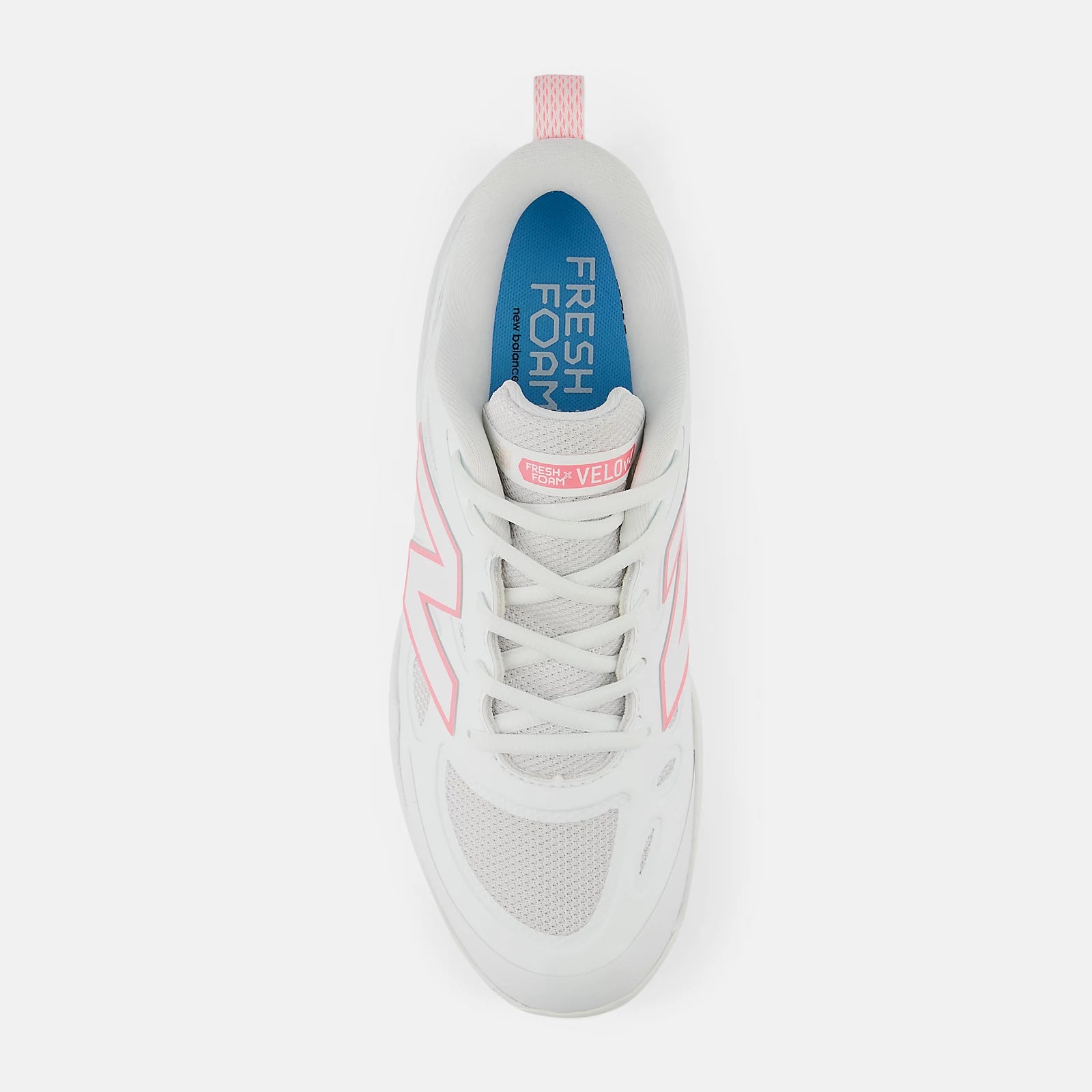 New Balance Women's Fresh Foam X Velo v4 Molded Softball Cleats - White with Ultra Pink SPVELOM4