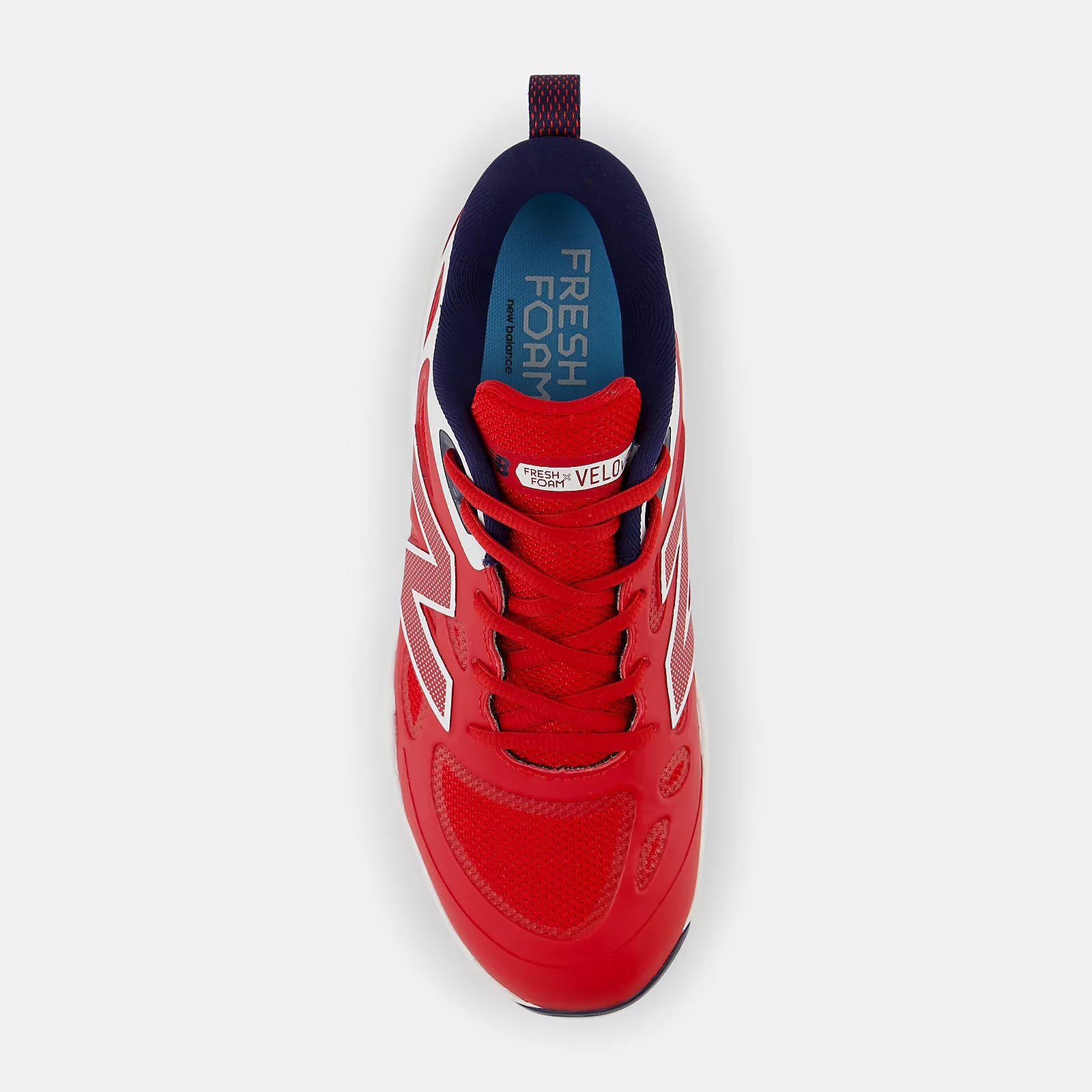 New Balance Women's Fresh Foam X Velo v4 Molded Softball Cleats - Red/White SPVELOU4