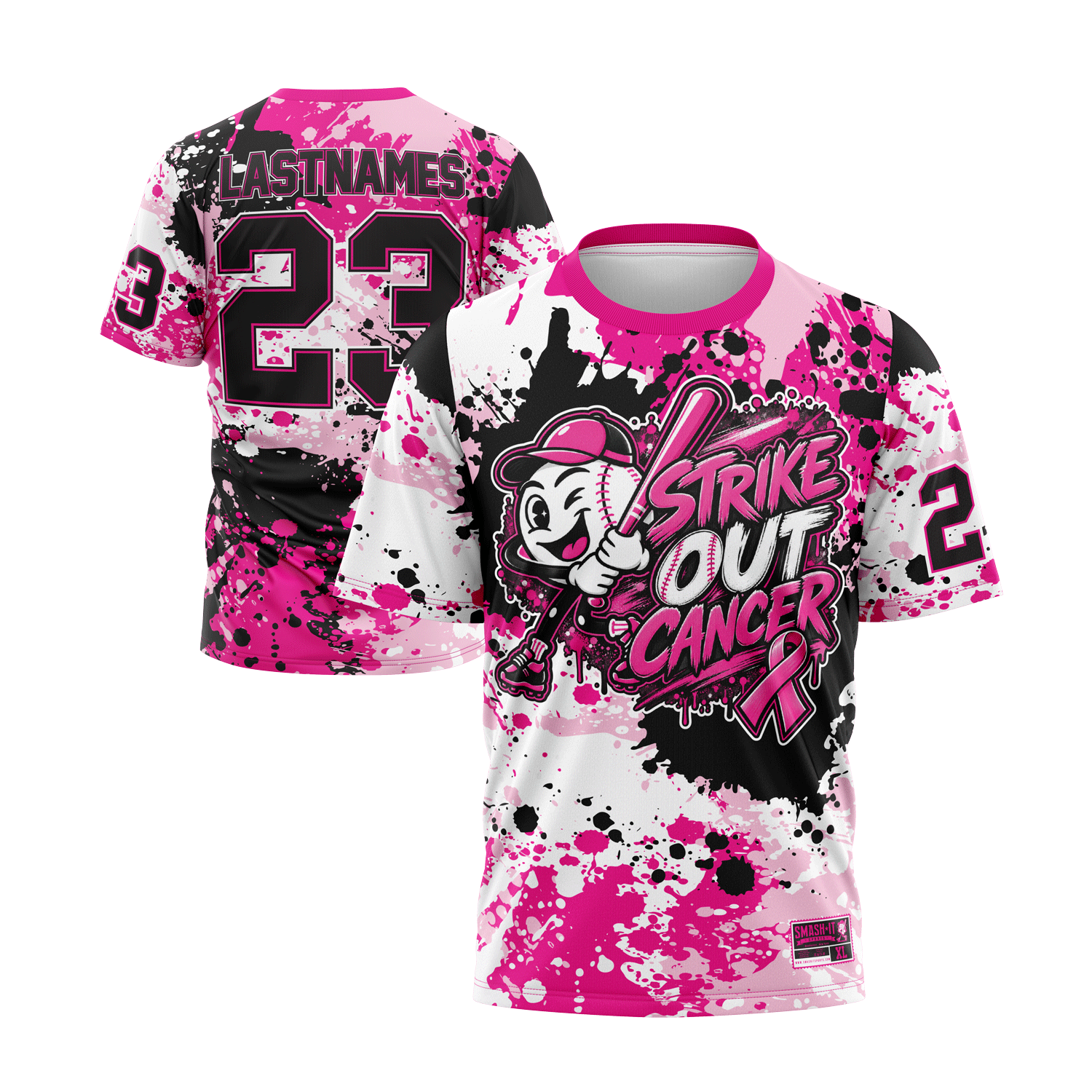 2026 Smash It Sports Breast Cancer Awareness Short Sleeve Jersey (Customized Buy-In) Smashie