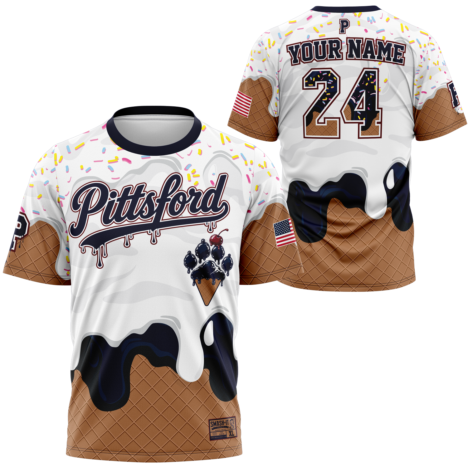 Pittsford Panthers Baseball Full Dye T-Shirt (Multiple Designs)
