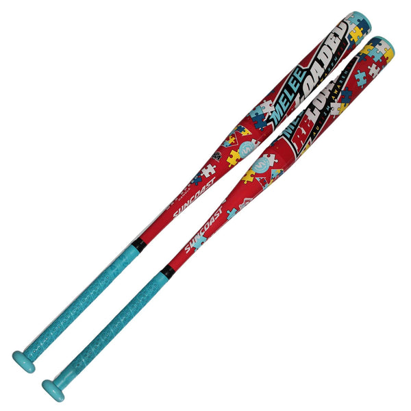 Suncoast Melee Reloaded 2 Autism Awareness End Loaded 12" 1PC SSUSA Senior Slowpitch Softball Bat- SMRAAE12 - Smash It Sports