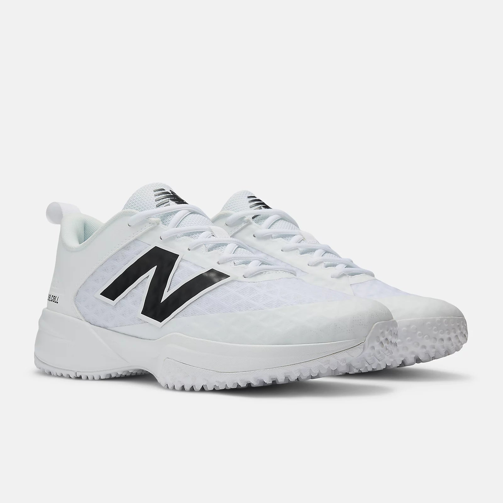 New Balance Men's Fuelcell 4040 v8 Turf Baseball Shoes - White/Black - T4040TW8