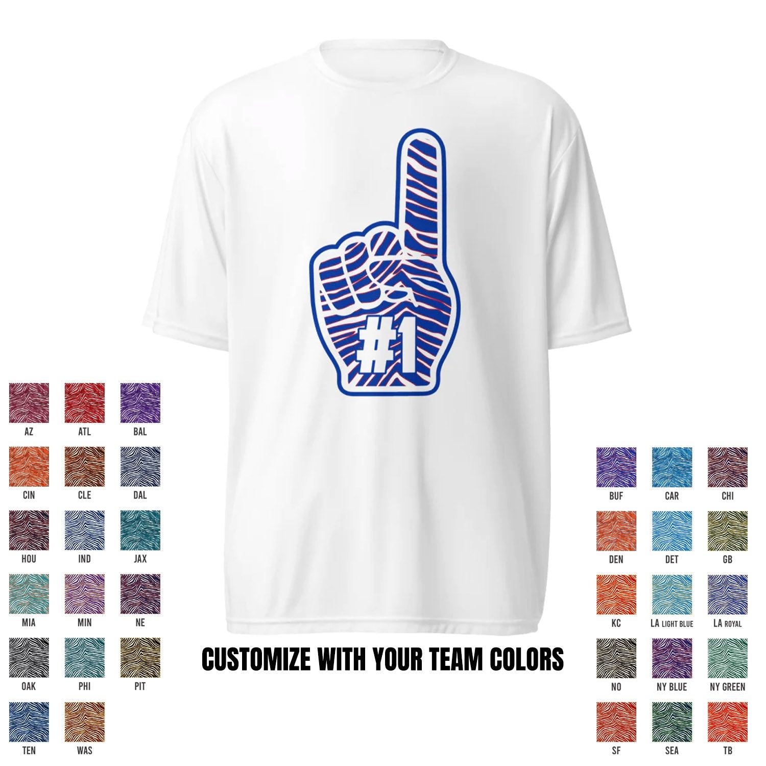 Football Team - Foam Finger - Performance Crew Neck T-Shirt - Smash It Sports