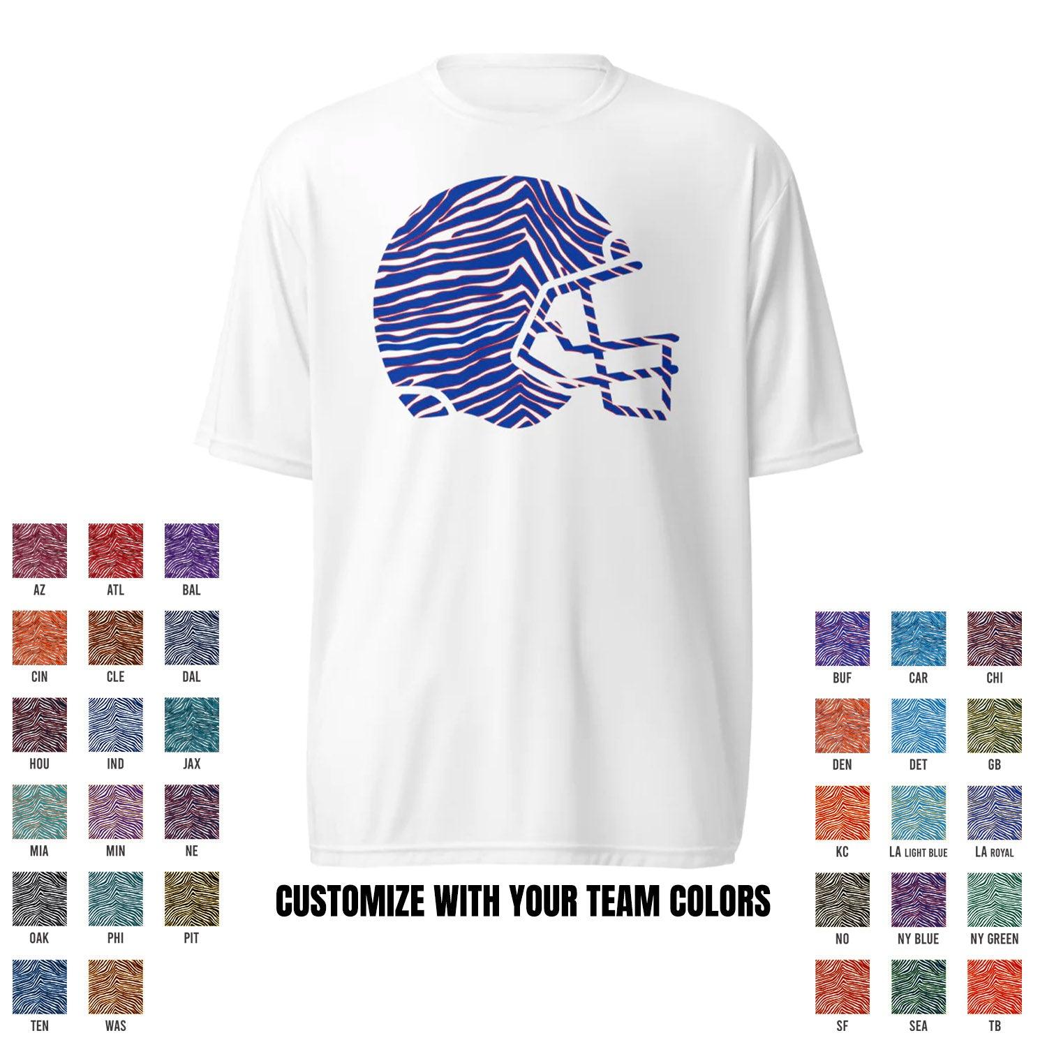 Football Team - Helmet - Performance Crew Neck T-Shirt - Smash It Sports