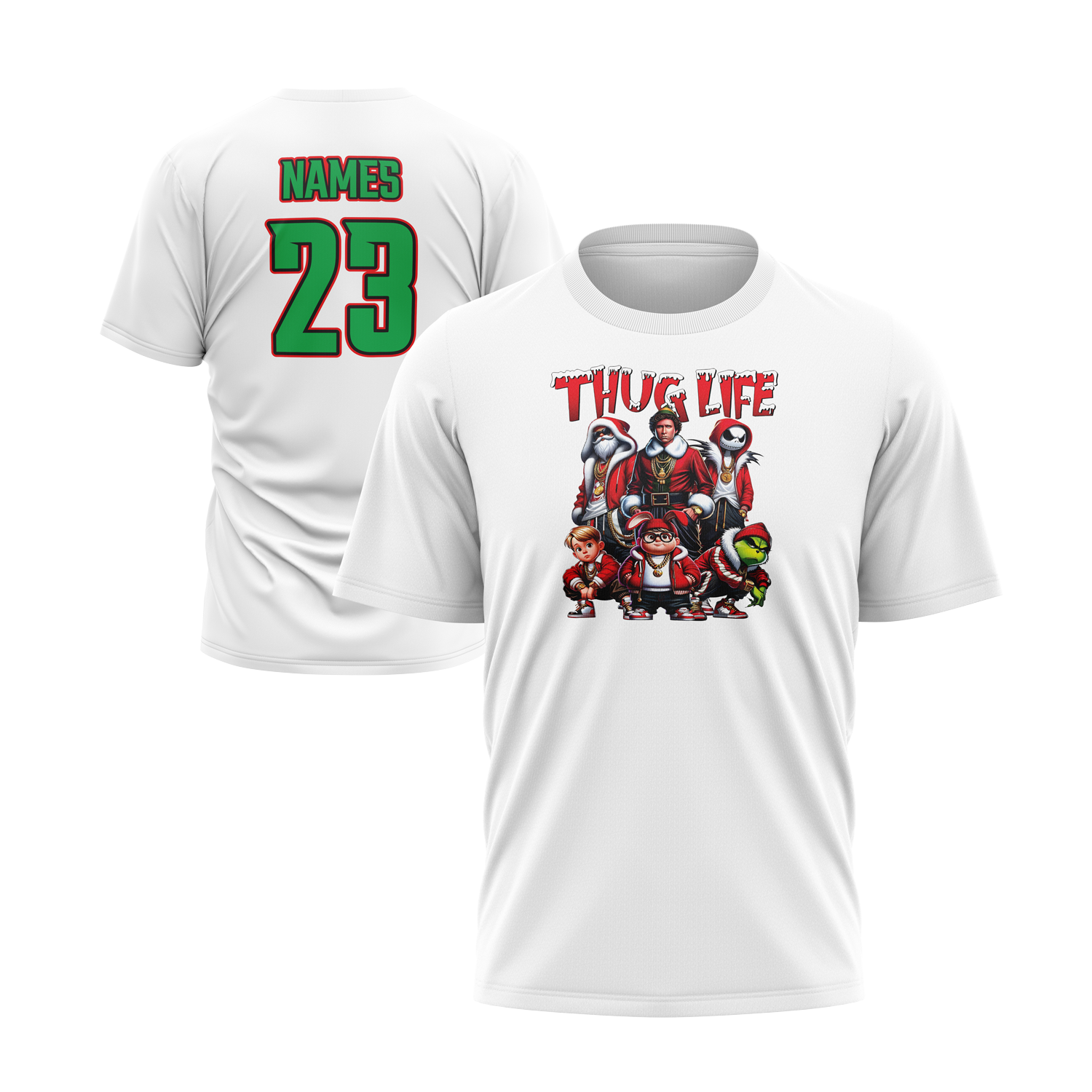 Christmas Thug Life Crew - Semi-Sub Short Sleeve Shirt - (Multiple Designs)