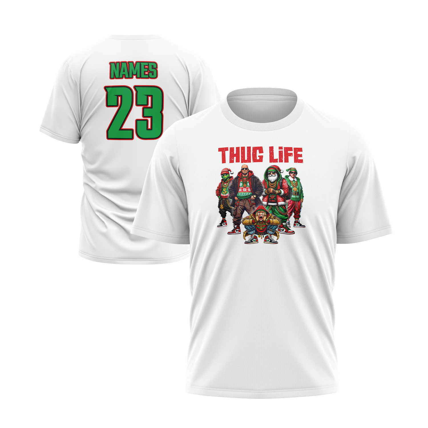 Christmas Thug Life Crew - Semi-Sub Short Sleeve Shirt - (Multiple Designs)