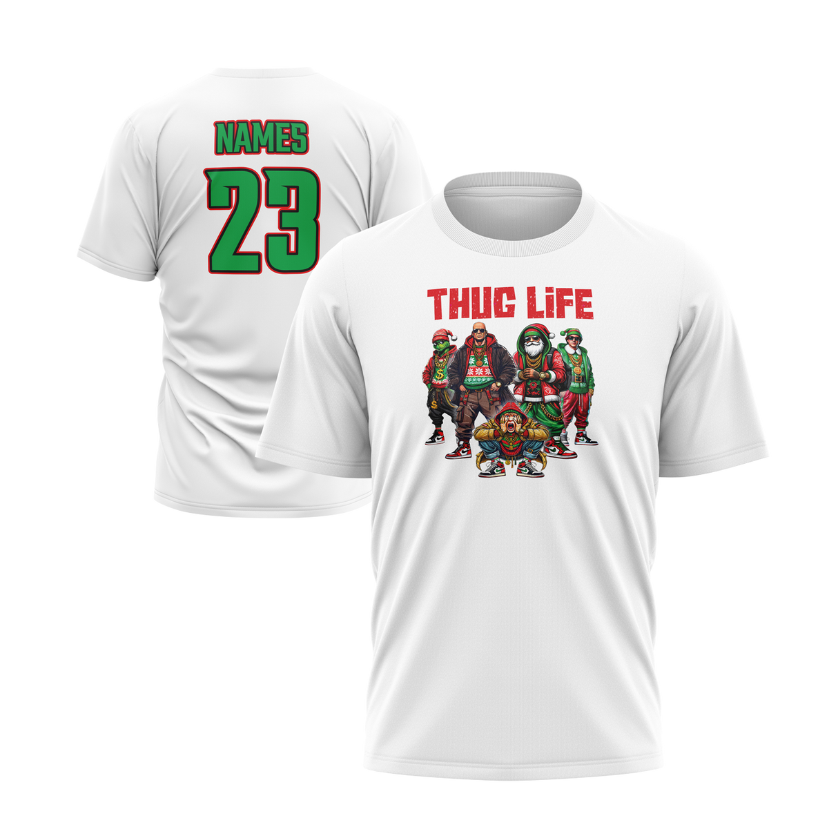 Christmas Thug Life Crew - Semi-Sub Short Sleeve Shirt - (Multiple Designs)