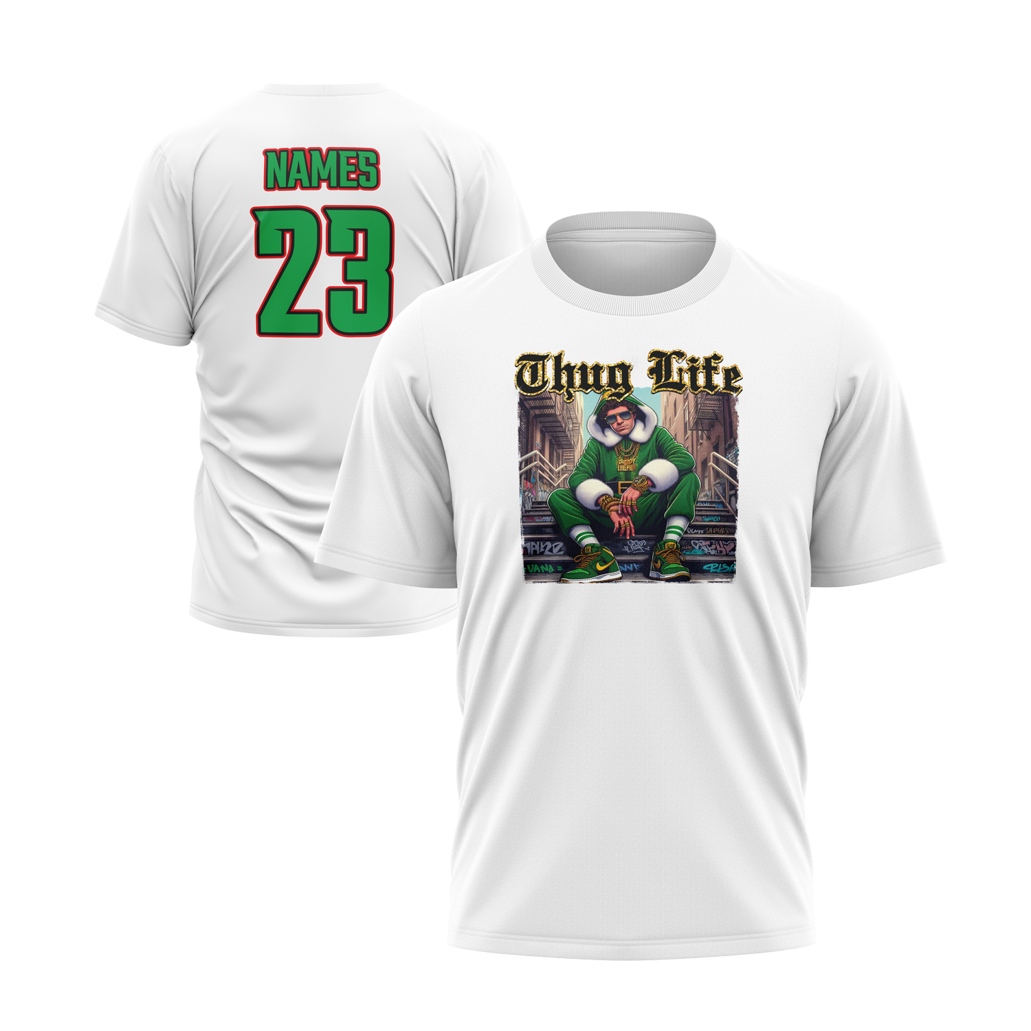 Christmas Thug Life - Semi-Sub Short Sleeve Shirt - (Multiple Designs)
