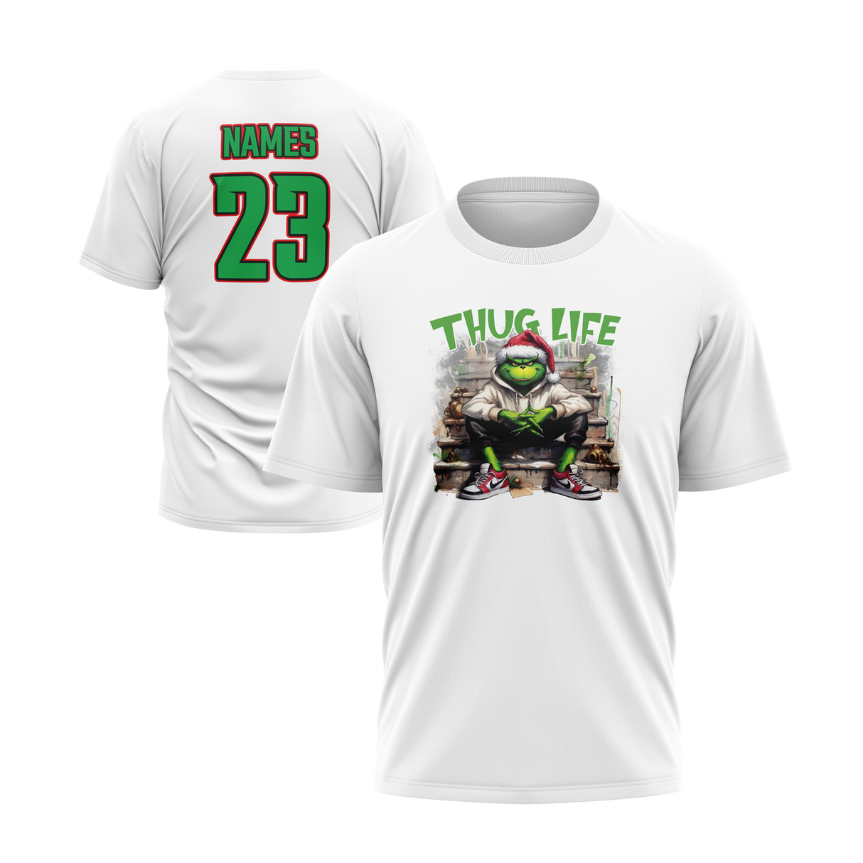 Christmas Thug Life - Semi-Sub Short Sleeve Shirt - (Multiple Designs)