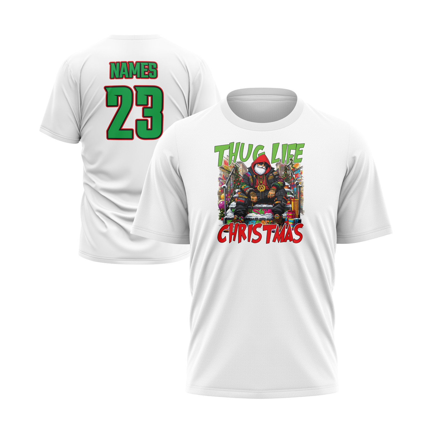 Christmas Thug Life - Semi-Sub Short Sleeve Shirt - (Multiple Designs)
