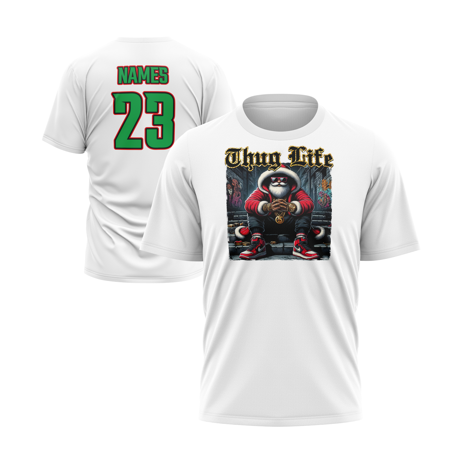 Christmas Thug Life - Semi-Sub Short Sleeve Shirt - (Multiple Designs)