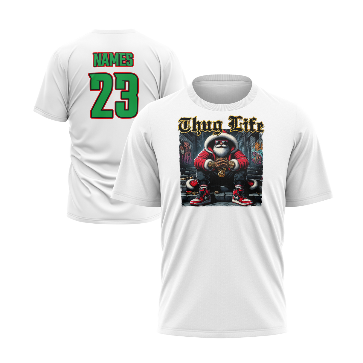 Christmas Thug Life - Semi-Sub Short Sleeve Shirt - (Multiple Designs)