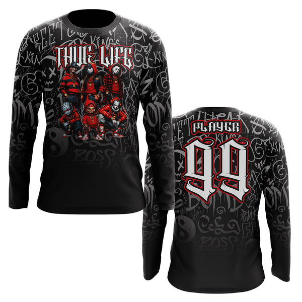 Thug Life Halloween Long Sleeve Jersey (Customized Buy-In)