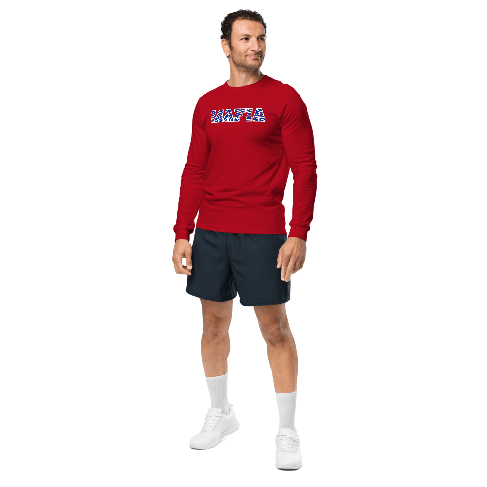 Performance Crew Neck Long Sleeve Shirt - Mafia - Red - Smash It Sports