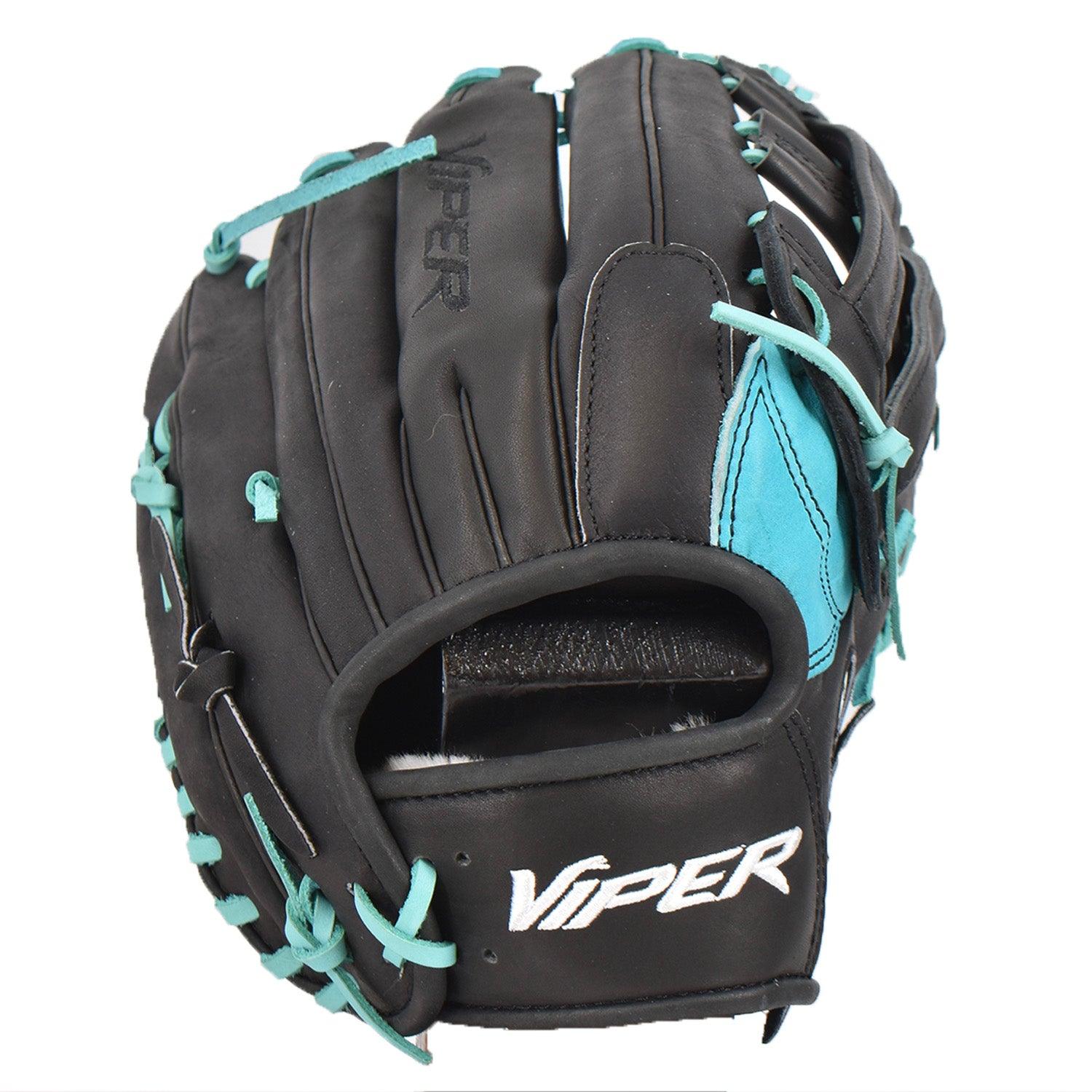 Viper Premium Leather Slowpitch Softball Fielding Glove – Game Ready Edition - VIP-H-SL-BLK-LB-001
