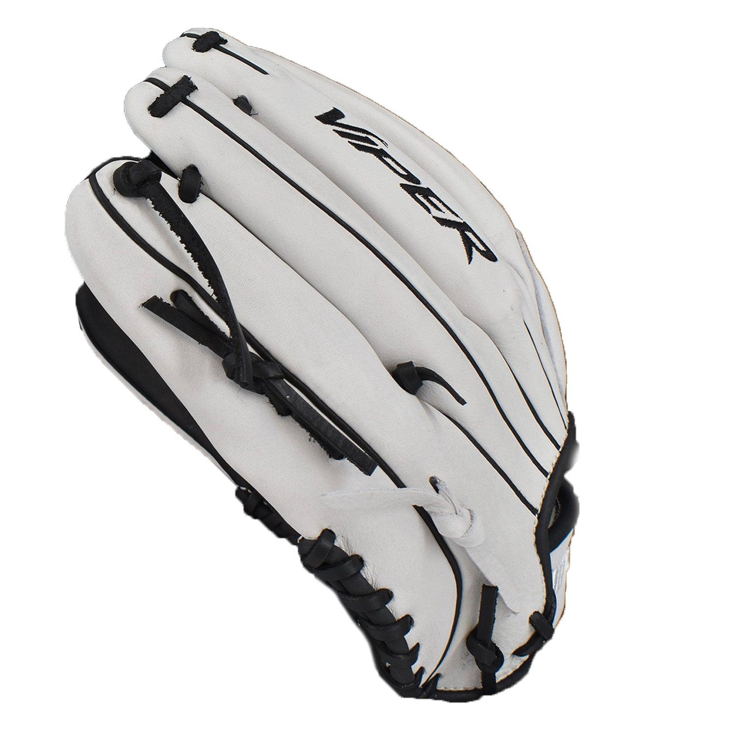 Viper Premium Leather Slowpitch Softball Fielding Glove – Game Ready Edition - VIP-H-SL-W-BLK-001 - Smash It Sports