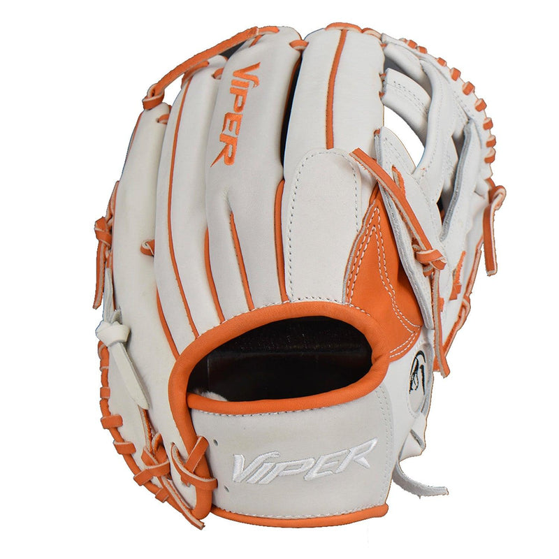 Viper Premium Leather Slowpitch Softball Fielding Glove – Game Ready Edition - VIP-H-SL-W-OR-001 - Smash It Sports