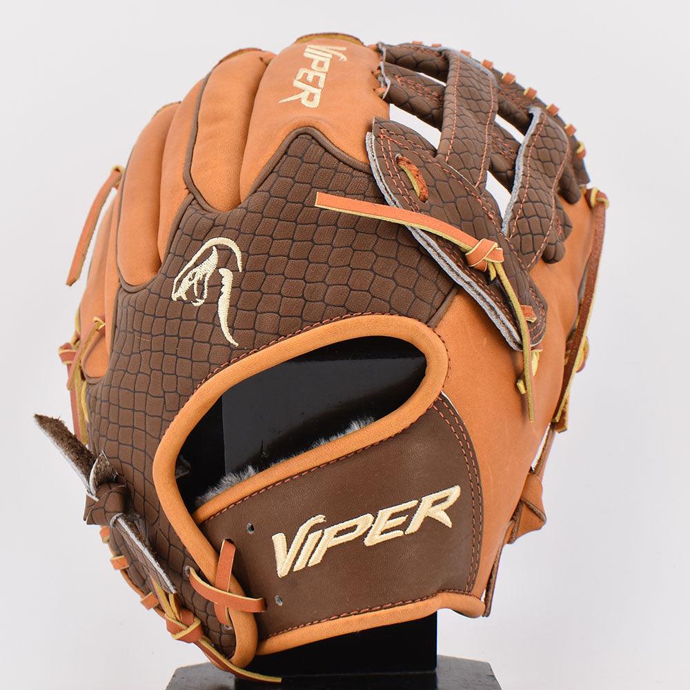 Viper Japanese Kip Leather Slowpitch Softball Fielding Glove Viper-Tip Edition Brown/Tan - Smash It Sports