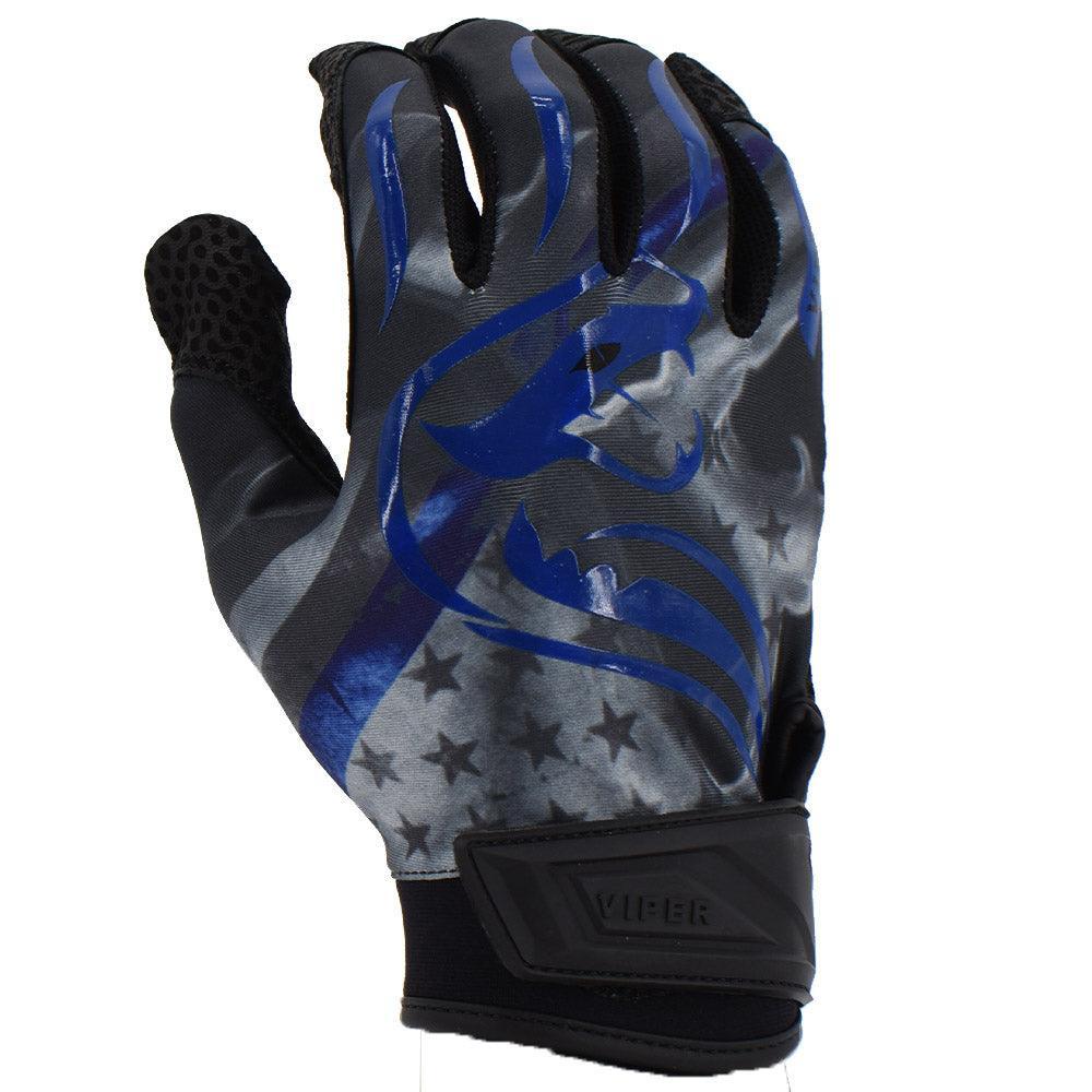Viper Lite Premium Batting Gloves Leather Palm - Blue Line - Smash It Sports