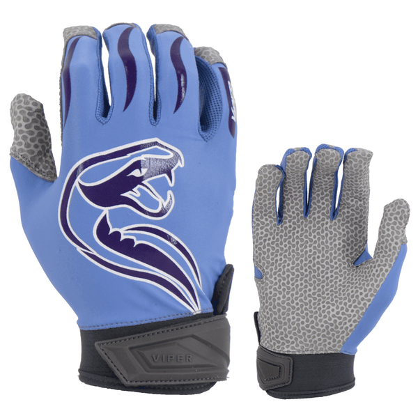 Viper Lite Premium Batting Gloves Leather Palm - Team Edition - Carolina/White/Purple - Smash It Sports