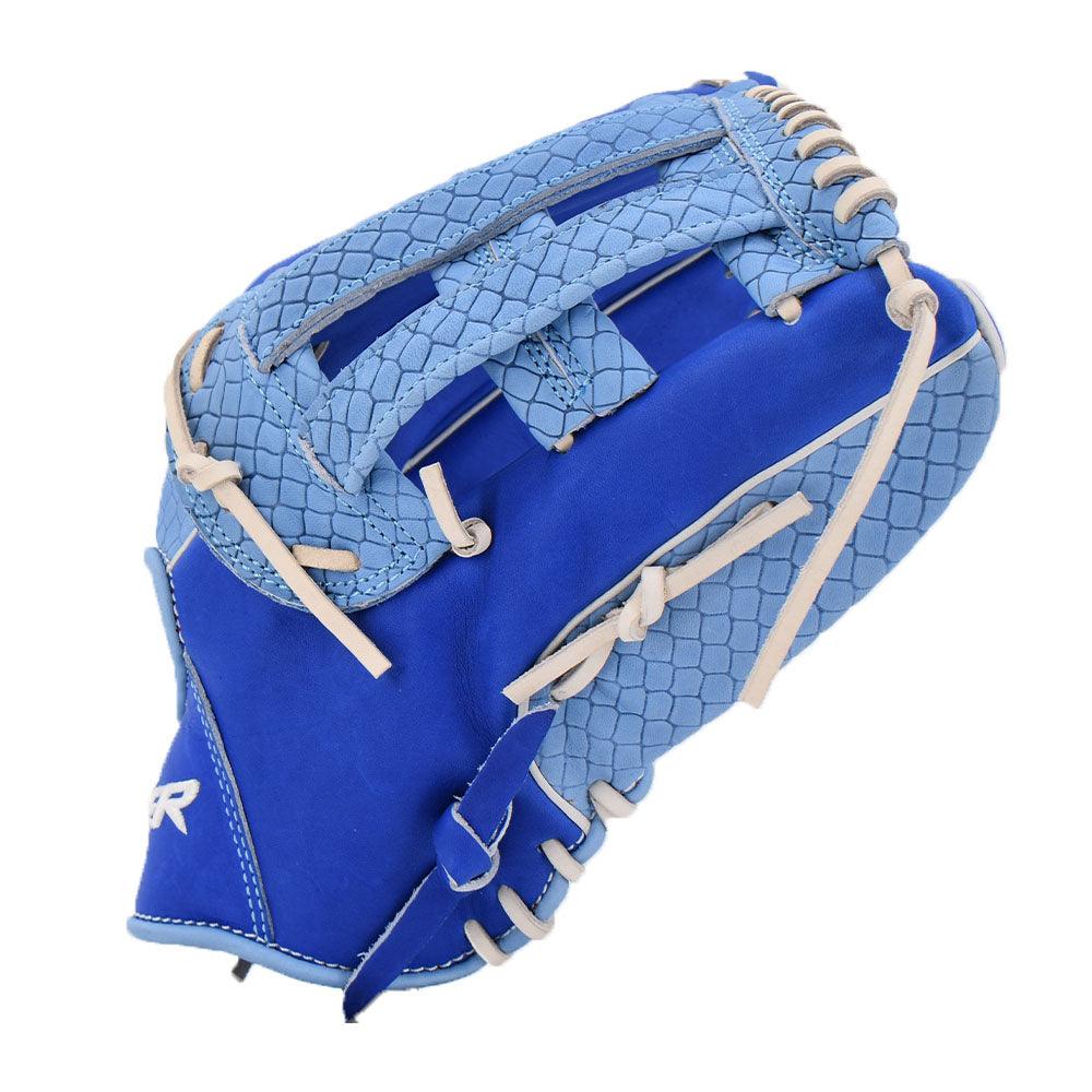 Viper Japanese Kip Leather Slowpitch Softball Fielding Glove Viper-Tip Edition Carolina/Royal/White - Smash It Sports