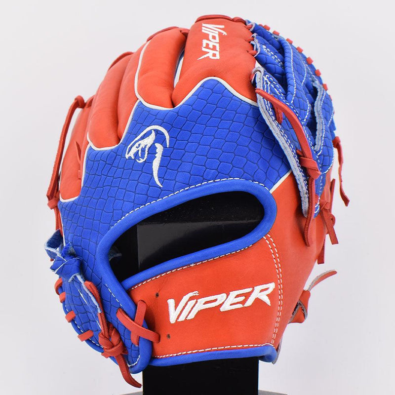 Viper Japanese Kip Leather Slowpitch Softball Fielding Glove Viper-Tip Edition Royal/Red/White - Smash It Sports