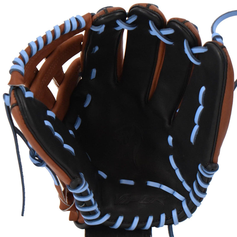 Viper Japanese Kip Leather Slowpitch Softball Fielding Glove Brown/Black/Carolina - Smash It Sports