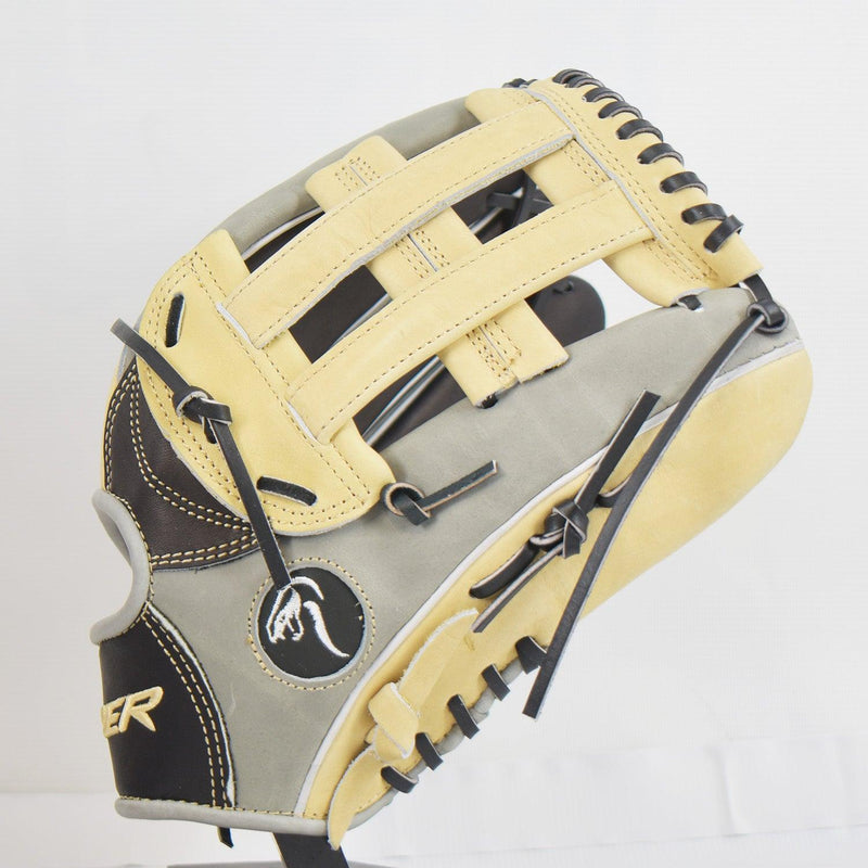 Viper Japanese Kip Leather Slowpitch Softball Fielding Glove Tan/Black/Grey - Smash It Sports