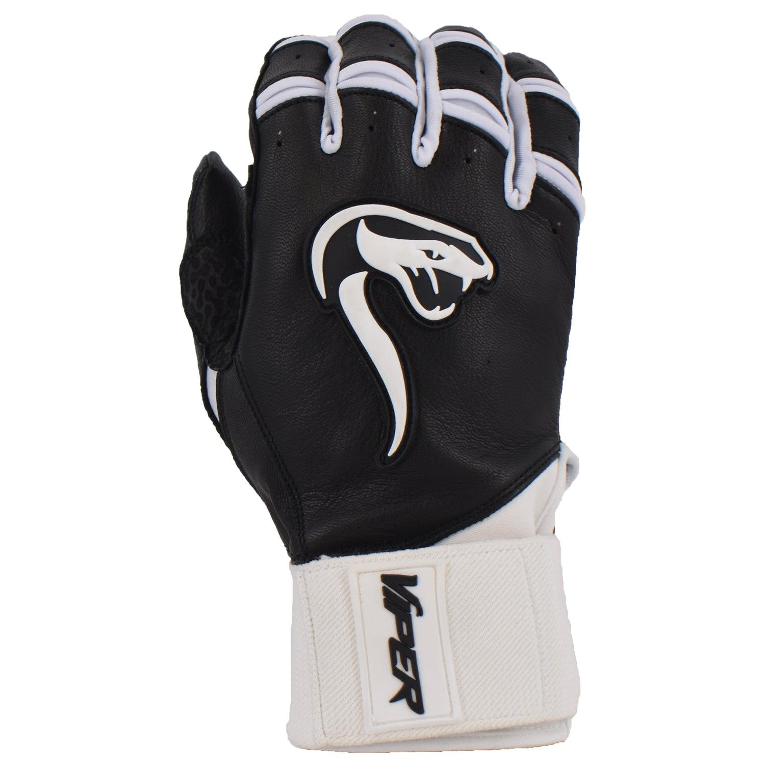 Viper Grindstone Long Cuff Batting Glove - Black/White - Smash It Sports