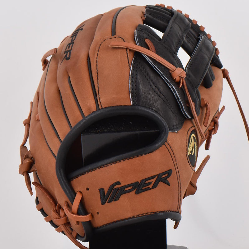 Viper Japanese Kip Leather Slowpitch Softball Fielding Glove â€“ Brown/Black - Smash It Sports