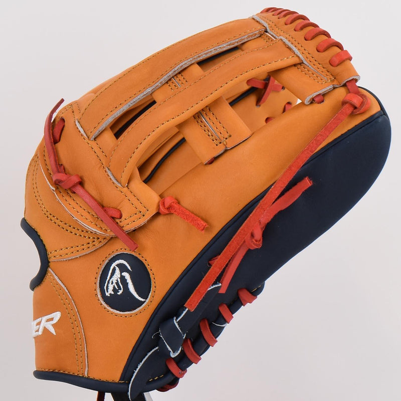 Viper Japanese Kip Leather Slowpitch Softball Fielding Glove - Tan/Navy - Smash It Sports