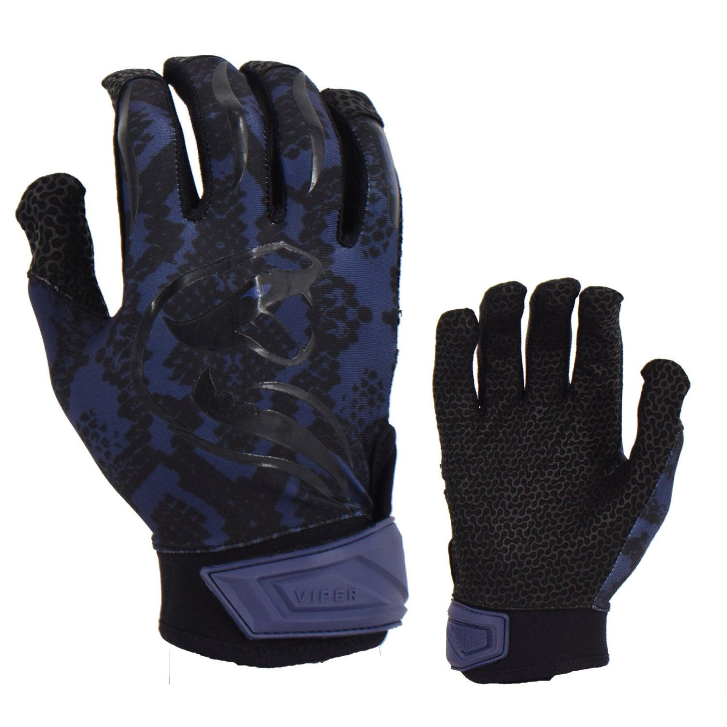 Viper Lite Premium Batting Gloves Leather Palm - Viper Skin Edition - Navy/Black - Smash It Sports