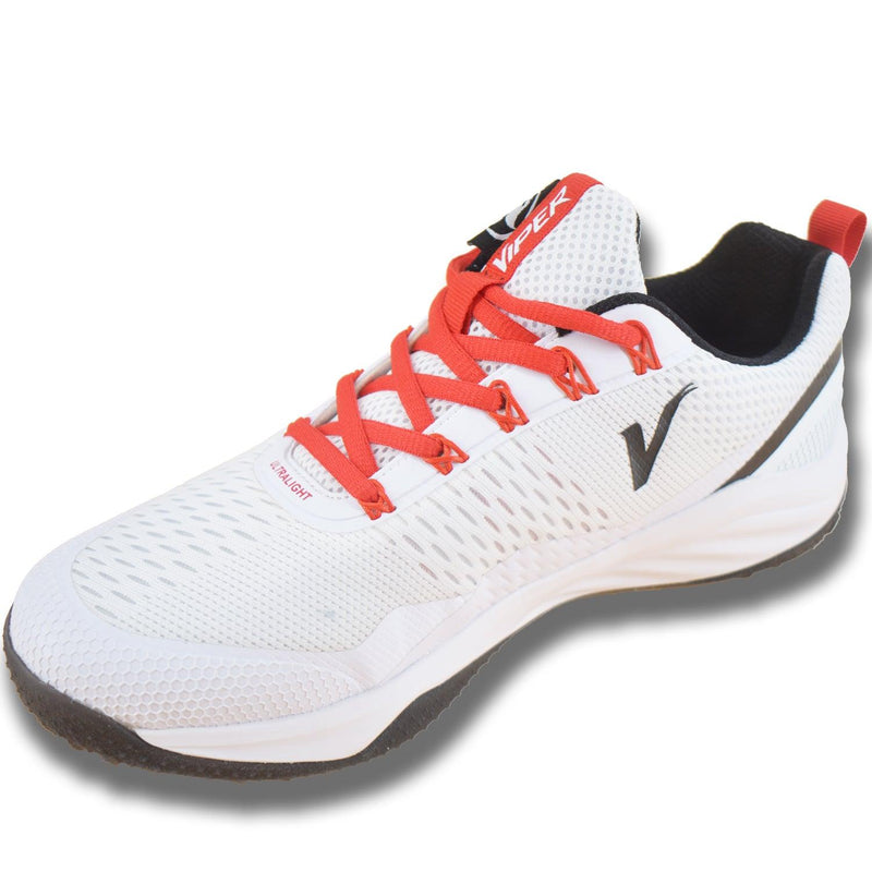 Viper Ultralight Turf Shoe (White/Red/Black) - Smash It Sports
