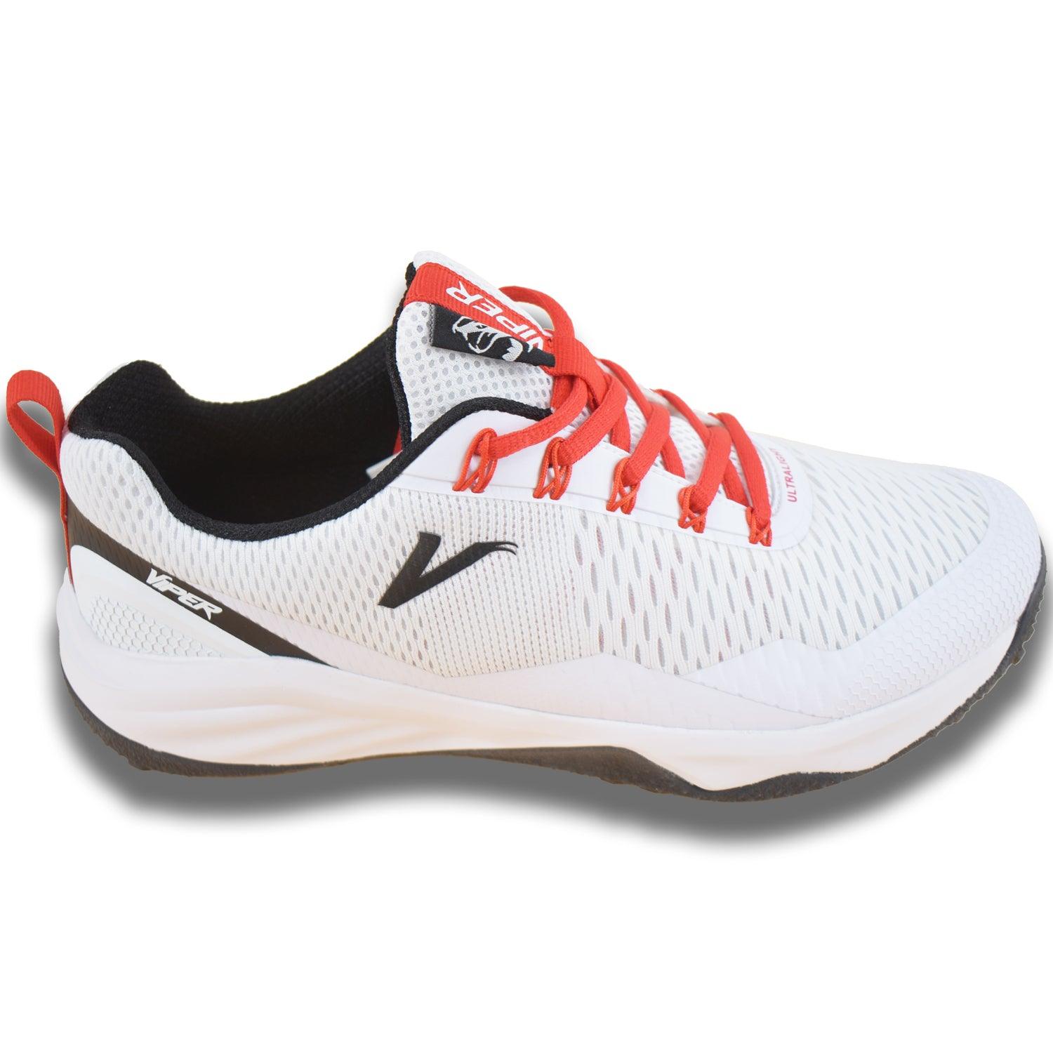 Viper Ultralight Turf Shoe (White/Red/Black) - Smash It Sports