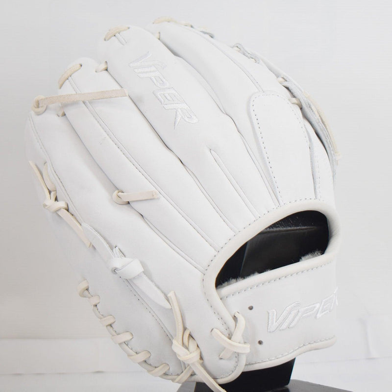 Viper Japanese Kip Leather Slowpitch Softball Fielding Glove Whiteout - Smash It Sports