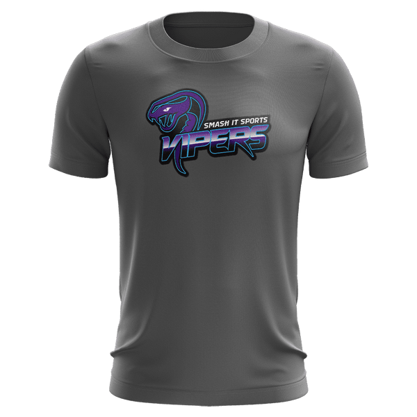 Vipers EVO-Tech Short Sleeve Shirt - Charcoal - Smash It Sports