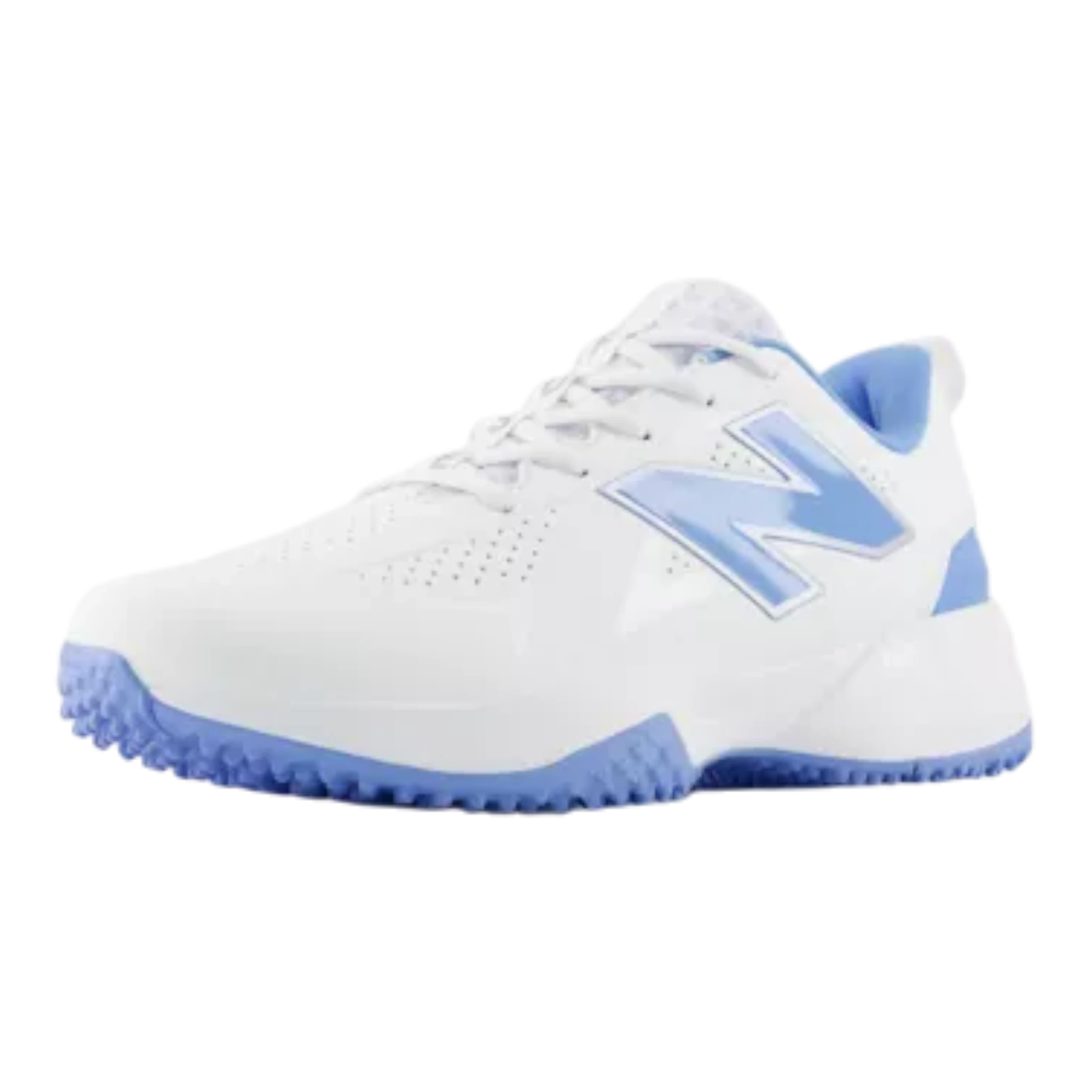 New Balance Women's FUSE v5 Turf Trainer Softball Shoes - White/Carolina - WFUSE6PS