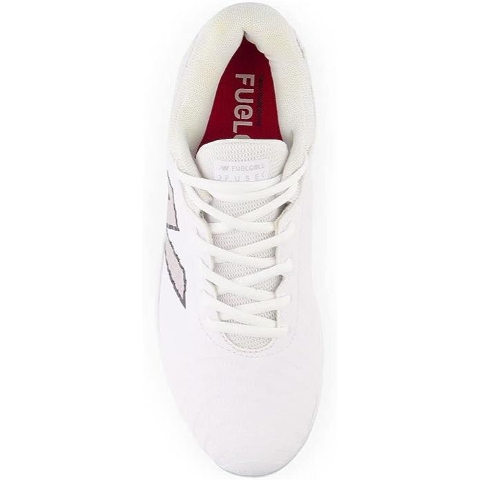 New Balance Women's FuelCell FUSE v4 Metal Fastpitch Softball Cleats - Optic White / Raincloud - SMFUSEW4