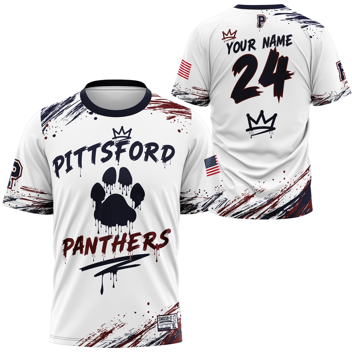 Pittsford Panthers Baseball Full Dye T-Shirt (Multiple Designs)