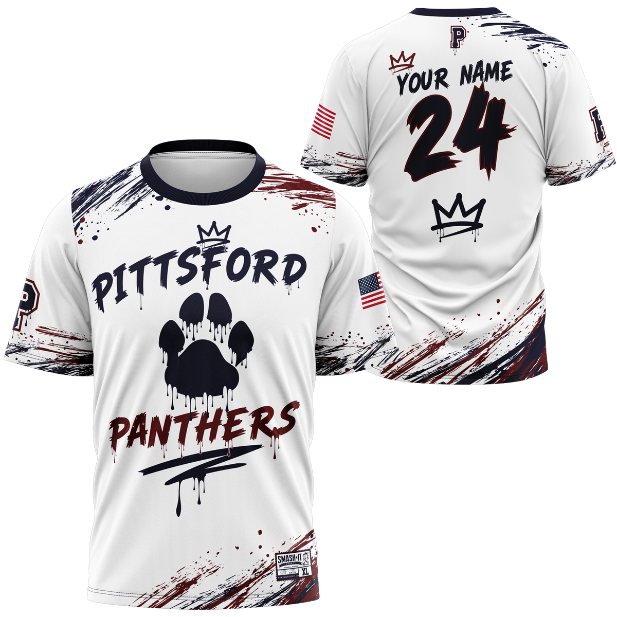 Pittsford Panthers Baseball Full Dye T-Shirt (Multiple Designs)